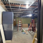 Electrical work continues in the the children's sunday school classrooms