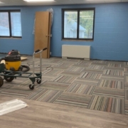 Carpet area installed in Beginners classroom